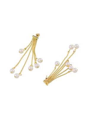 gold metal drop earring - 16708536 - Standard Image - 2