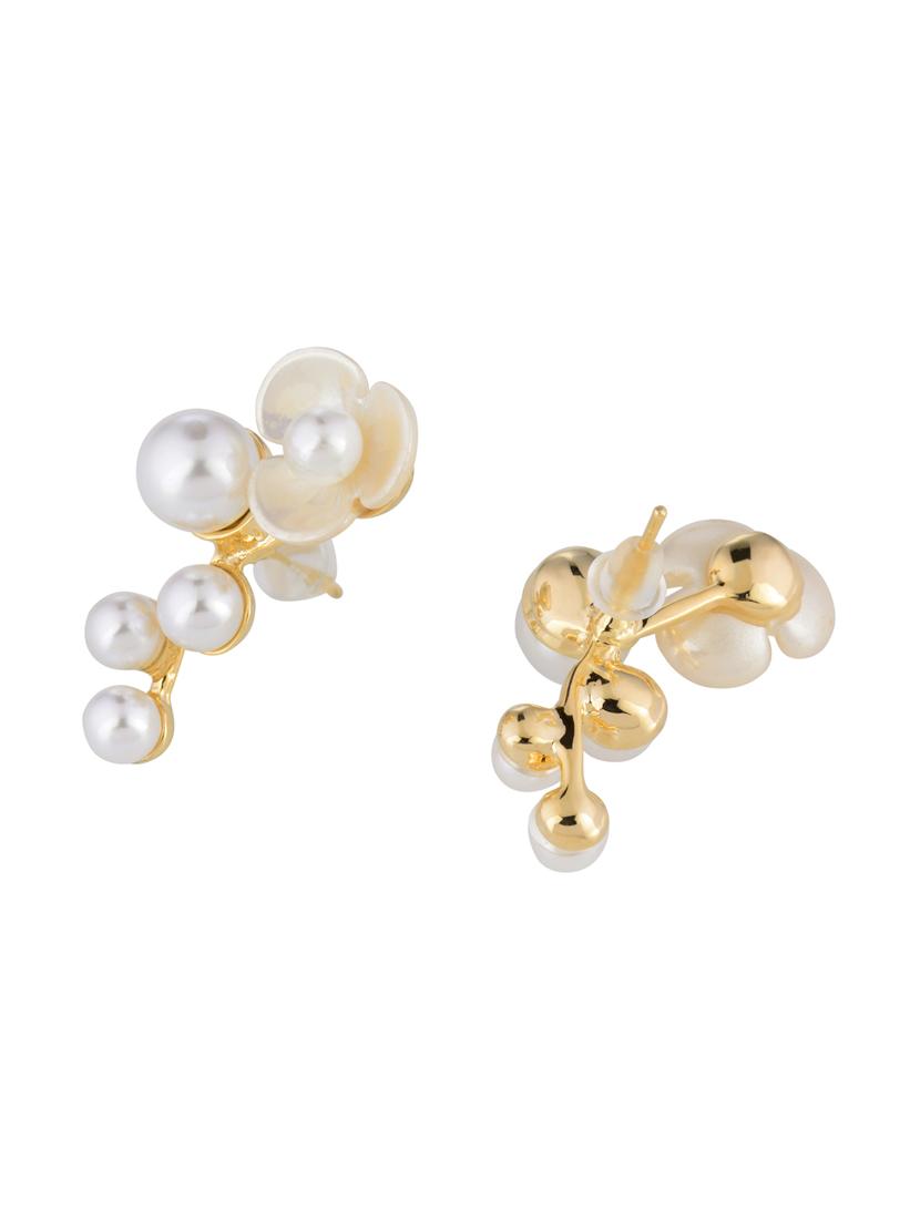 white metal drop earring - 16708538 - Zoom Image - 3