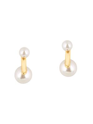 gold metal drop earring - 16708539 - Standard Image - 2