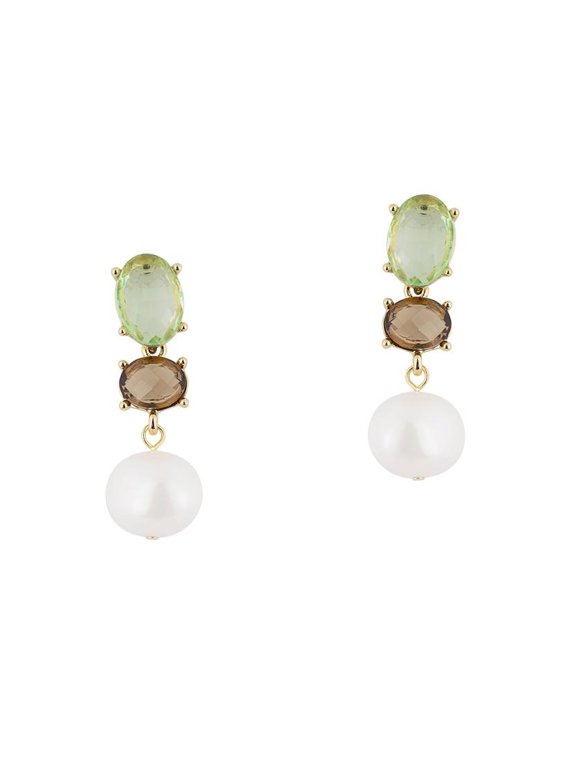green metal drop earring - 16708540 - Zoom Image - 2