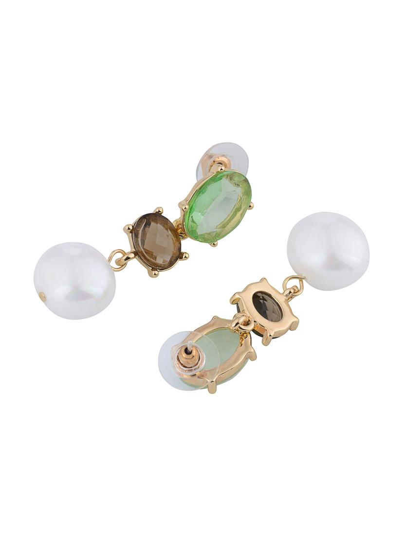green metal drop earring - 16708540 - Zoom Image - 3