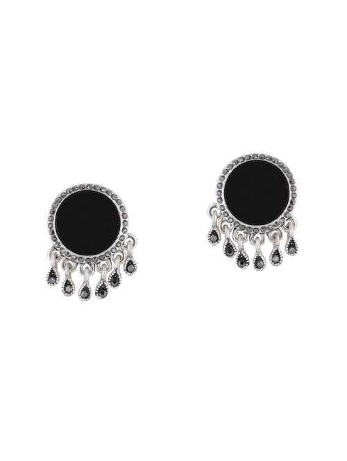 black metal drop earring - 16708546 - Standard Image - 1