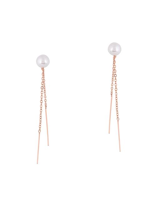 white metal drop earring - 16708547 - Very Small Image - 1
