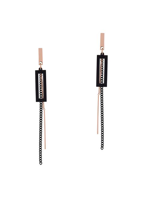 black metal drop earring - 16708549 - Standard Image - 1