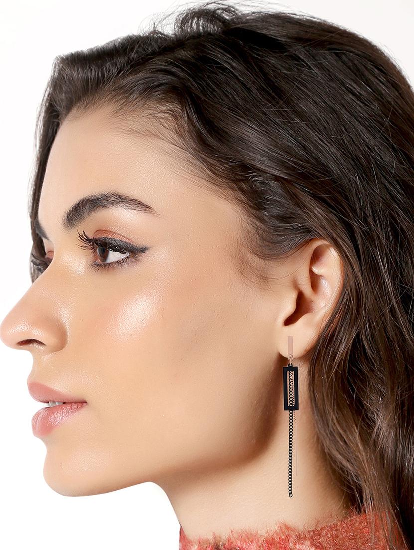 black metal drop earring - 16708549 - Zoom Image - 3