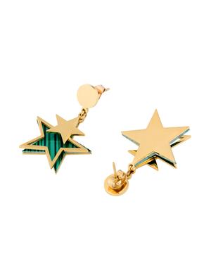 gold metal drop earring - 16708550 - Standard Image - 3