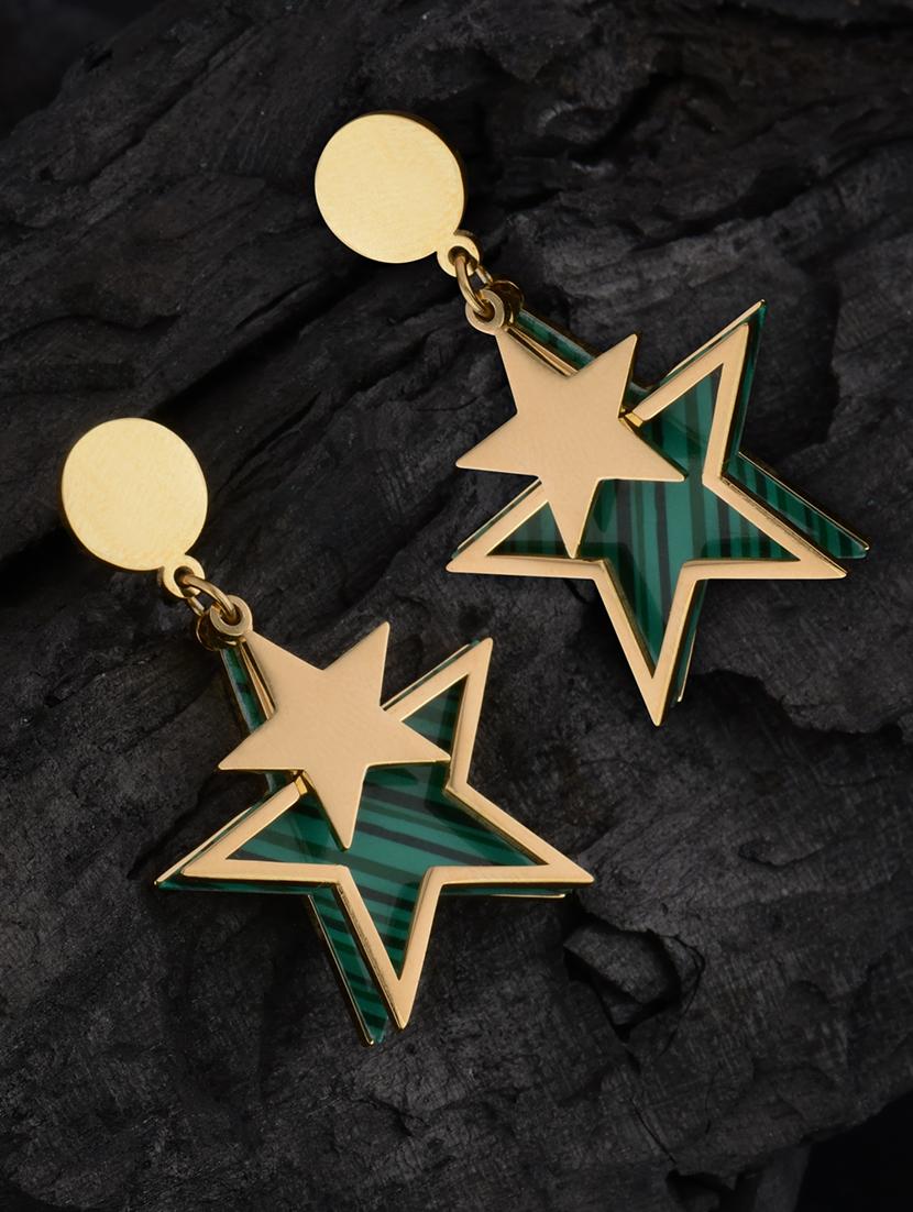 gold metal drop earring - 16708550 - Zoom Image - 1