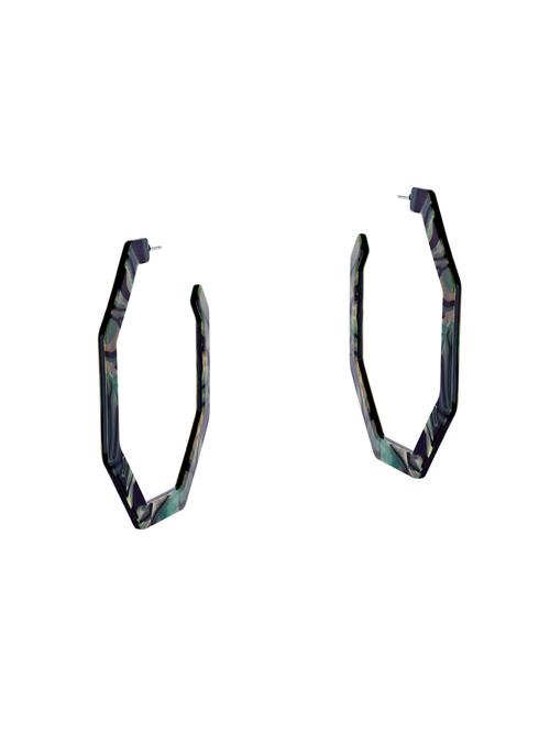 black metal hoop earring - 16708557 - Very Small Image - 1