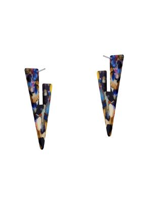multi colored metal drop earring - 16708558 - Standard Image - 2