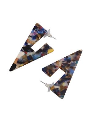 multi colored metal drop earring - 16708558 - Standard Image - 3