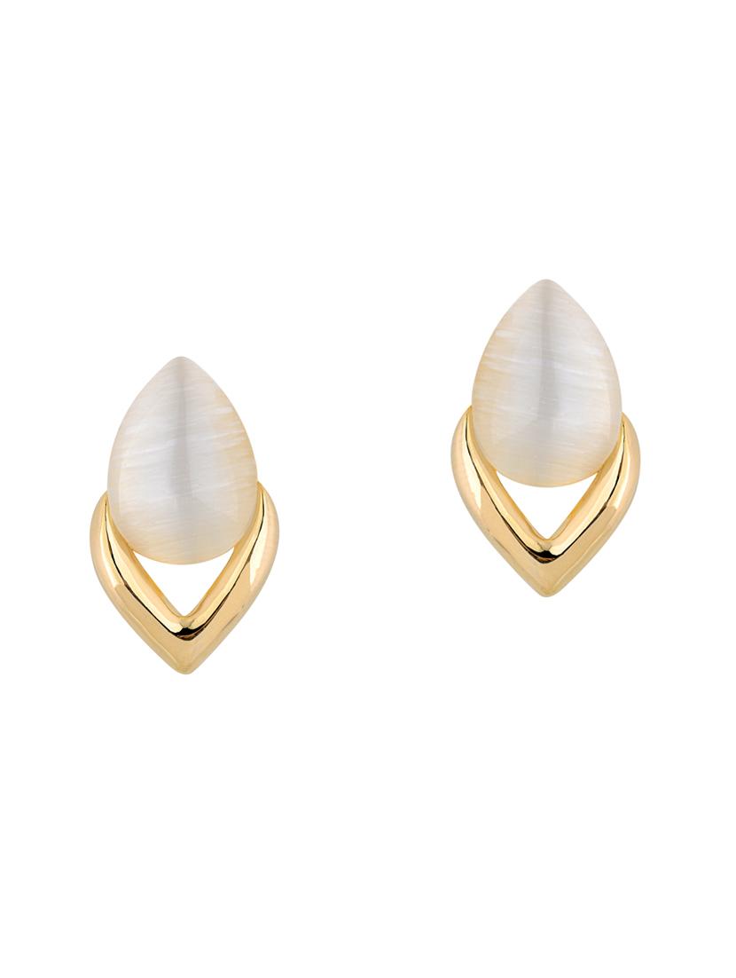 white metal drop earring - 16708565 - Zoom Image - 2