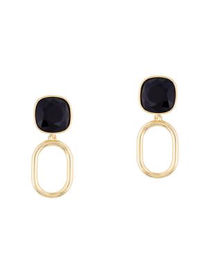 gold metal drop earring - 16708573 - Standard Image - 2