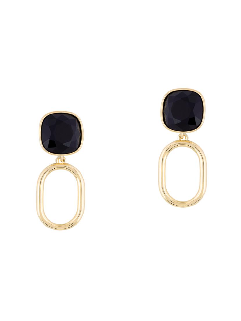 gold metal drop earring - 16708573 - Zoom Image - 2