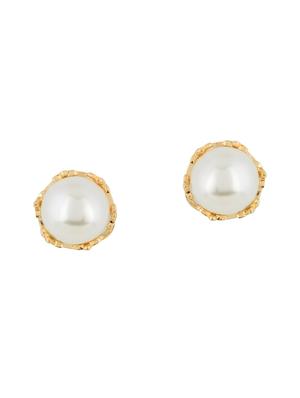 white metal studs earring - 16708579 - Standard Image - 2