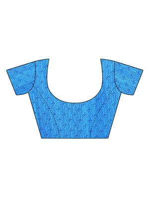 printed bordered saree with blouse - 16708595 - Standard Image - 4