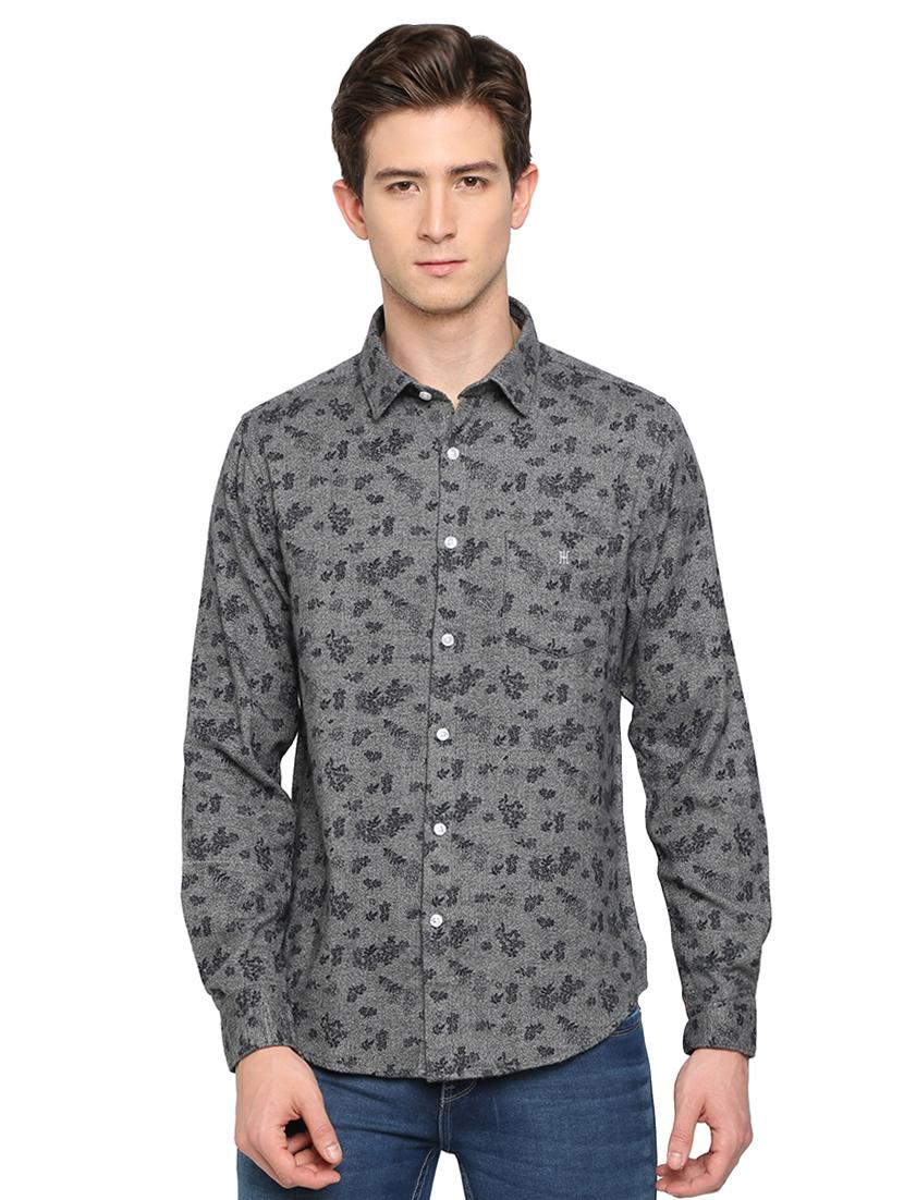 grey printed casual shirt - 16708655 - Zoom Image - 1