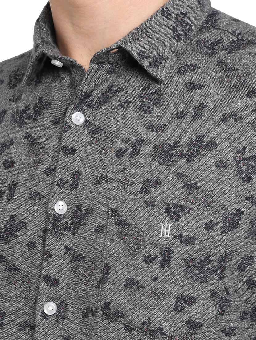 grey printed casual shirt - 16708655 - Zoom Image - 5