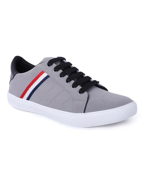 grey canvas lace up sneakers - 16708665 - Standard Image - 1