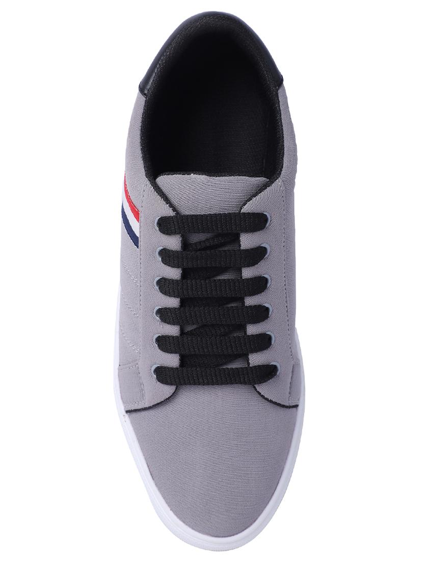 grey canvas lace up sneakers - 16708665 - Zoom Image - 3