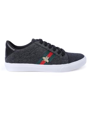 black fabric lace up sneakers - 16708667 - Standard Image - 2
