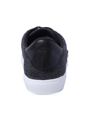 black fabric lace up sneakers - 16708667 - Standard Image - 3