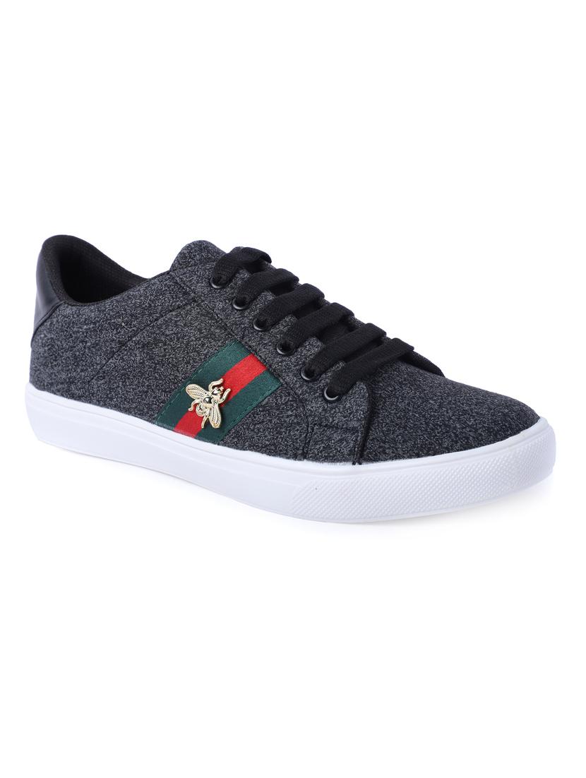 black fabric lace up sneakers - 16708667 - Zoom Image - 1