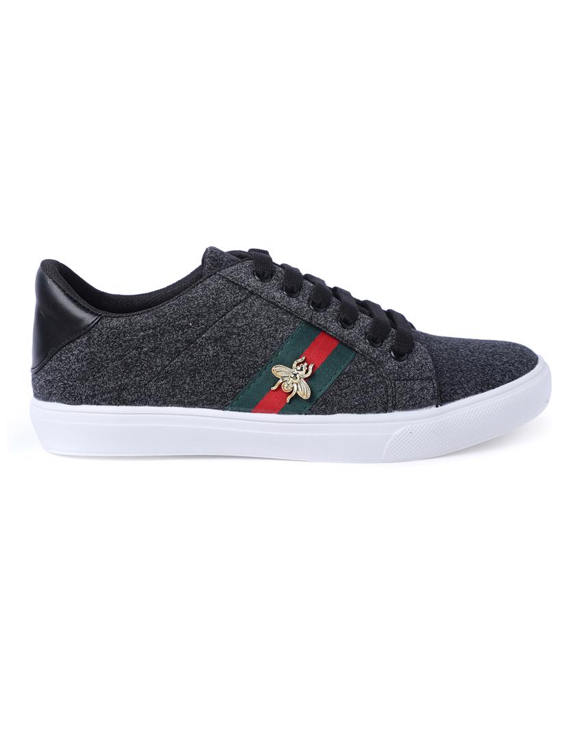 black fabric lace up sneakers - 16708667 - Zoom Image - 2