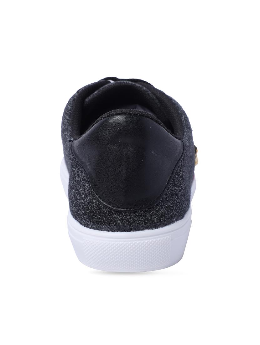 black fabric lace up sneakers - 16708667 - Zoom Image - 3