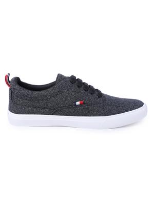black fabric lace up sneakers - 16708669 - Standard Image - 2
