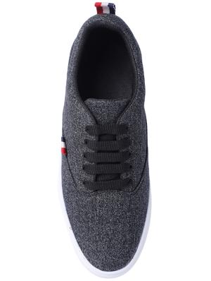 black fabric lace up sneakers - 16708669 - Standard Image - 3