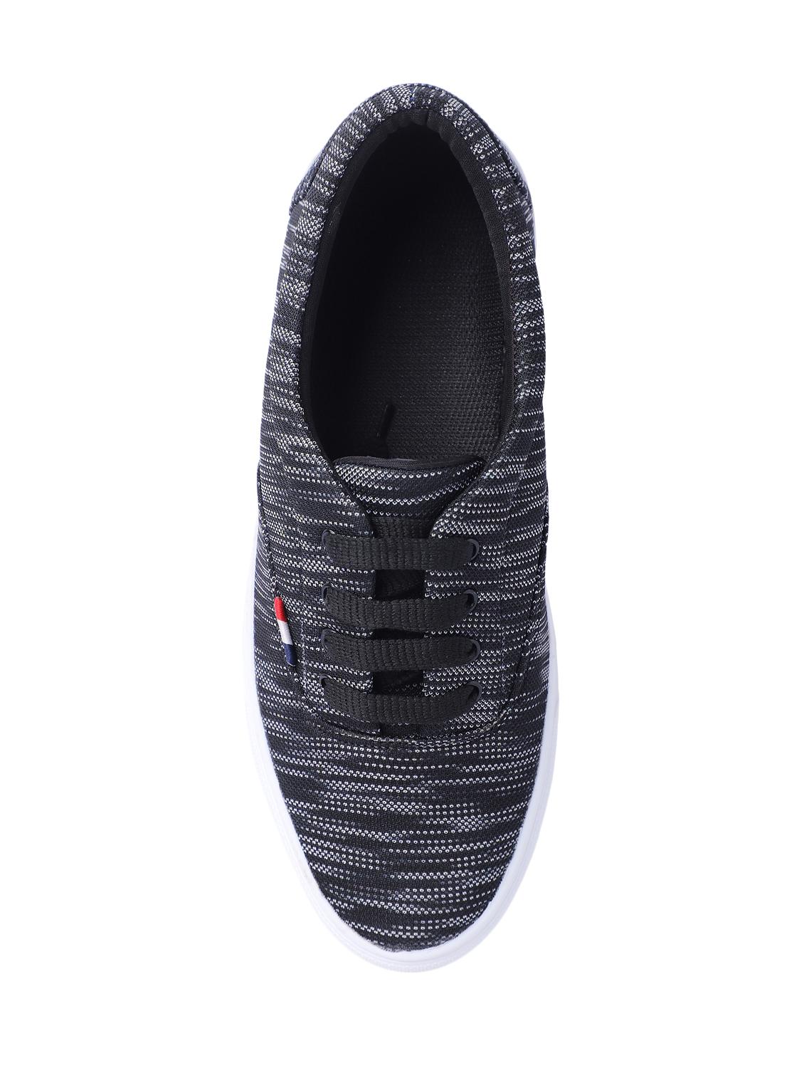 black fabric lace up sneakers - 16708671 - Zoom Image - 4