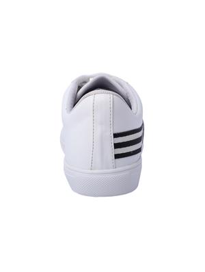 white leatherette lace up sneakers - 16708679 - Standard Image - 3