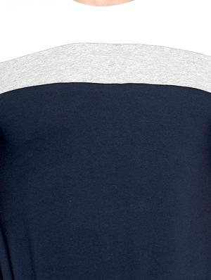 navy blue color block t-shirt - 16708690 - Standard Image - 5