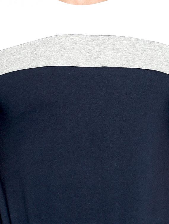 navy blue color block t-shirt - 16708690 - Zoom Image - 5