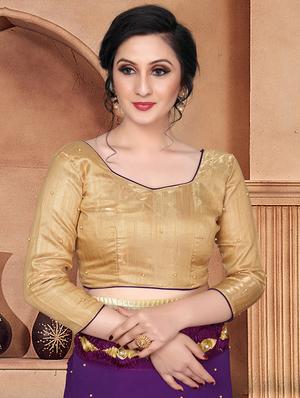 solid bordered saree with blouse - 16708730 - Standard Image - 3