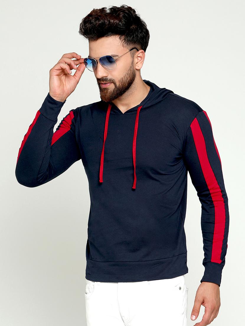 navy blue taped t-shirt - 16708761 - Zoom Image - 1