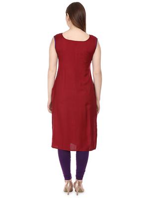 solid straight kurta - 16708763 - Standard Image - 3