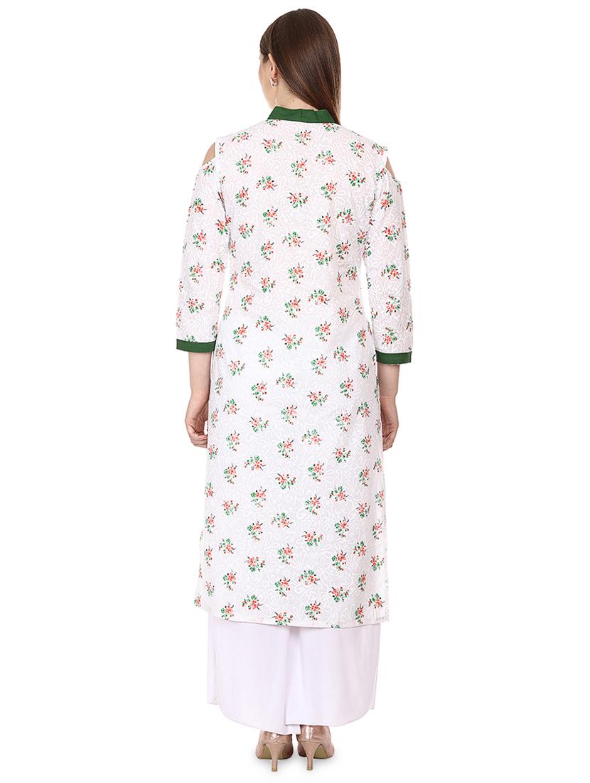 floral straight kurta - 16708765 - Zoom Image - 3