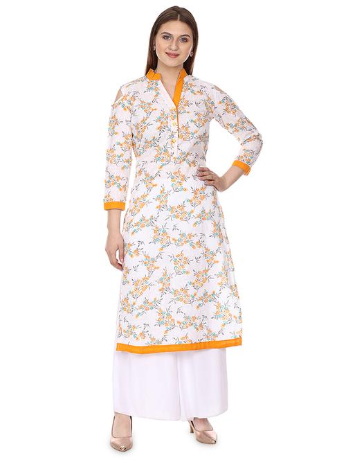 floral straight kurta - 16708766 - Standard Image - 1
