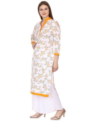 floral straight kurta - 16708766 - Standard Image - 2