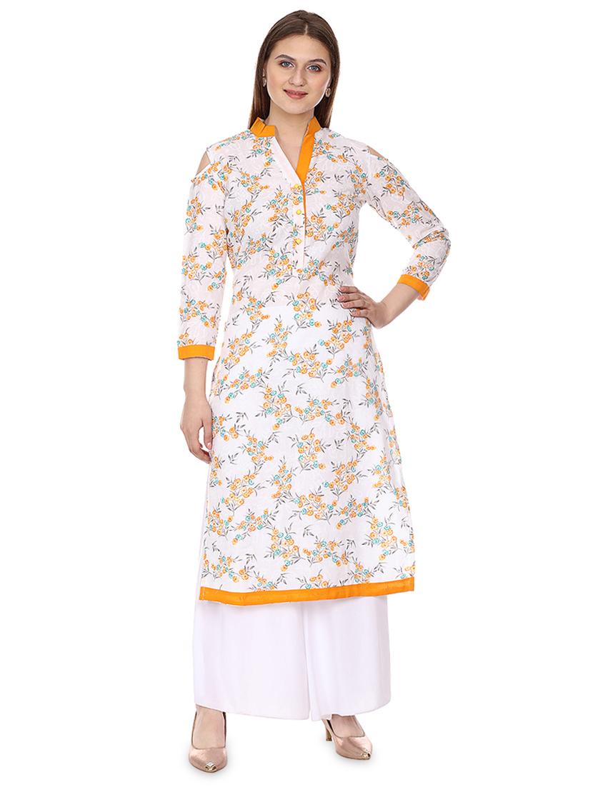 floral straight kurta - 16708766 - Zoom Image - 1