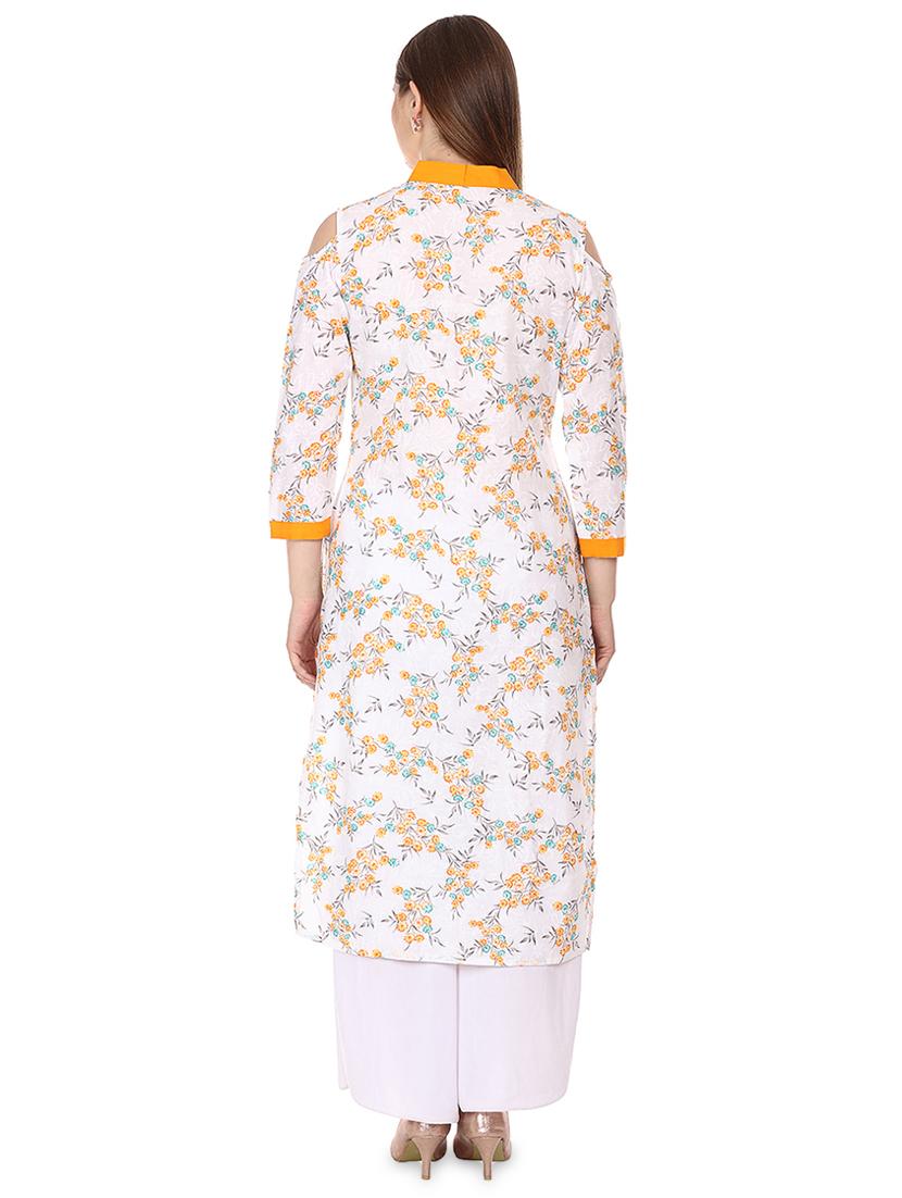 floral straight kurta - 16708766 - Zoom Image - 3