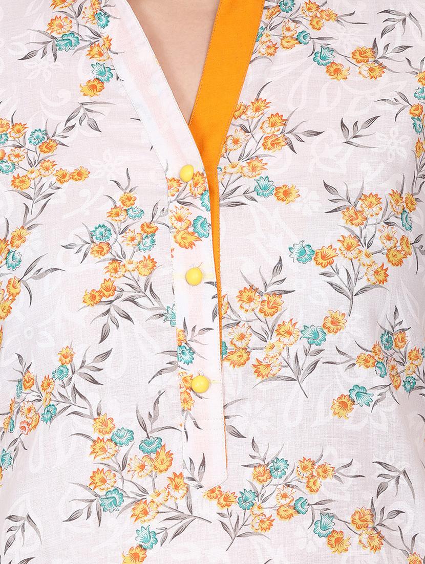 floral straight kurta - 16708766 - Zoom Image - 4
