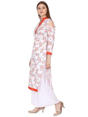 floral straight kurta - 16708769 - Standard Image - 2