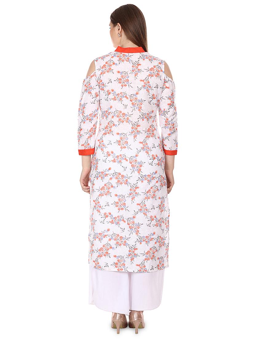 floral straight kurta - 16708769 - Zoom Image - 3