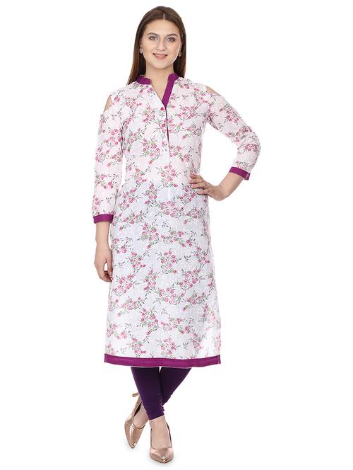 floral straight kurta - 16708771 - Standard Image - 1