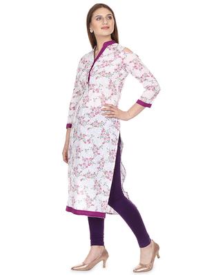 floral straight kurta - 16708771 - Standard Image - 2