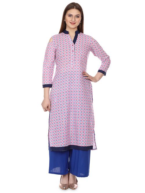 printed straight kurta - 16708774 - Standard Image - 1