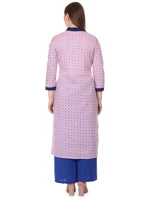 printed straight kurta - 16708774 - Standard Image - 3