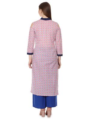 printed straight kurta - 16708775 - Standard Image - 3